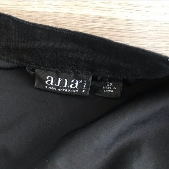 a.n.a Black Lined Moto Jacket Plus size 2X - Picture 6 of 10